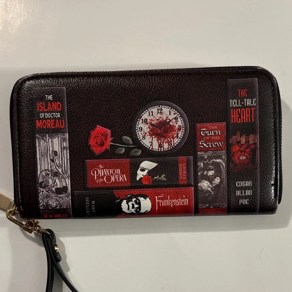 Gothic Horror Themed Wallet with Wrist Strap - Picture 2 of 4